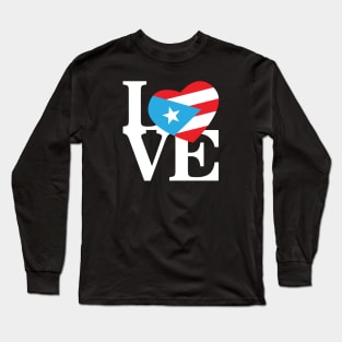 Retro Love Puerto Rico Long Sleeve T-Shirt